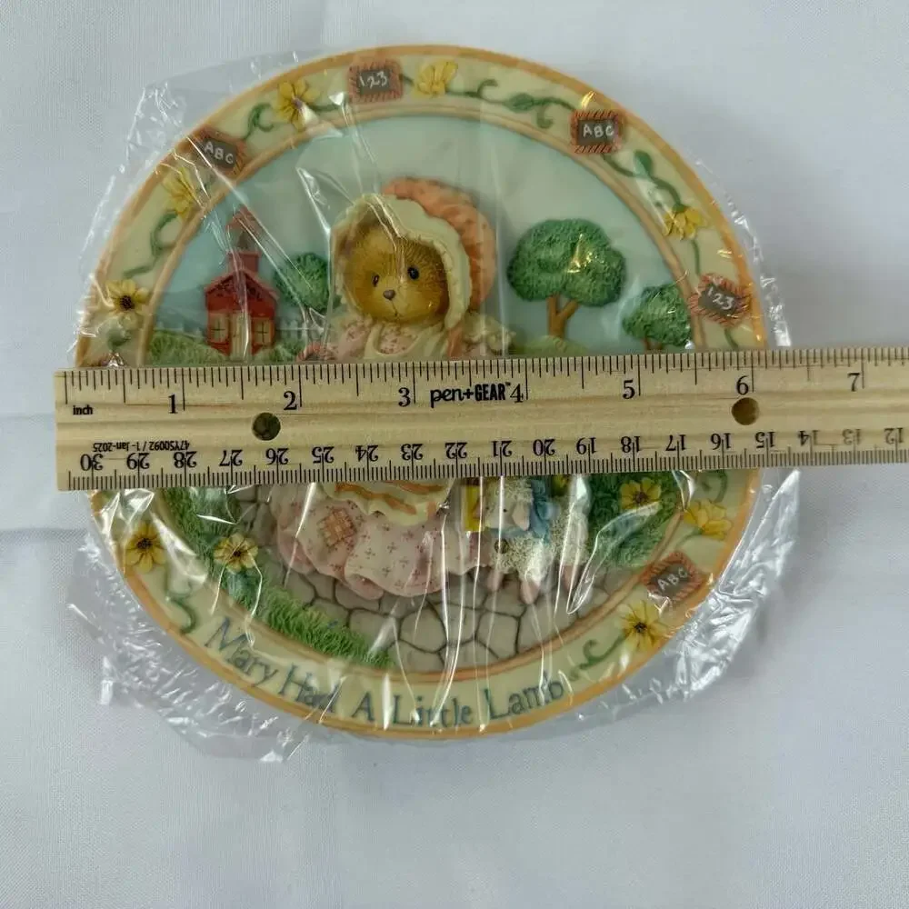 Cherished Teddies Mary Had A Little Lamb Nursery Rhyme 3D Plate #128902-1994